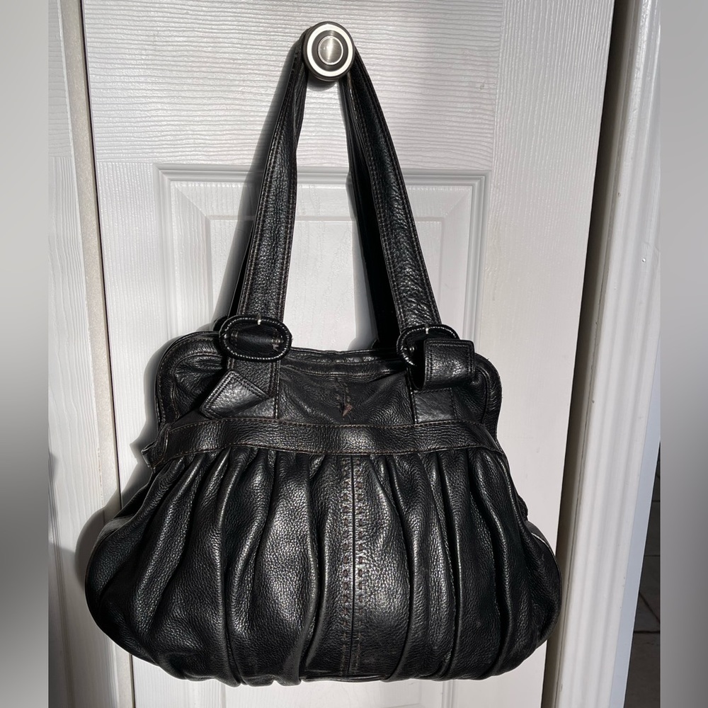 Cole Haan large black leather purse